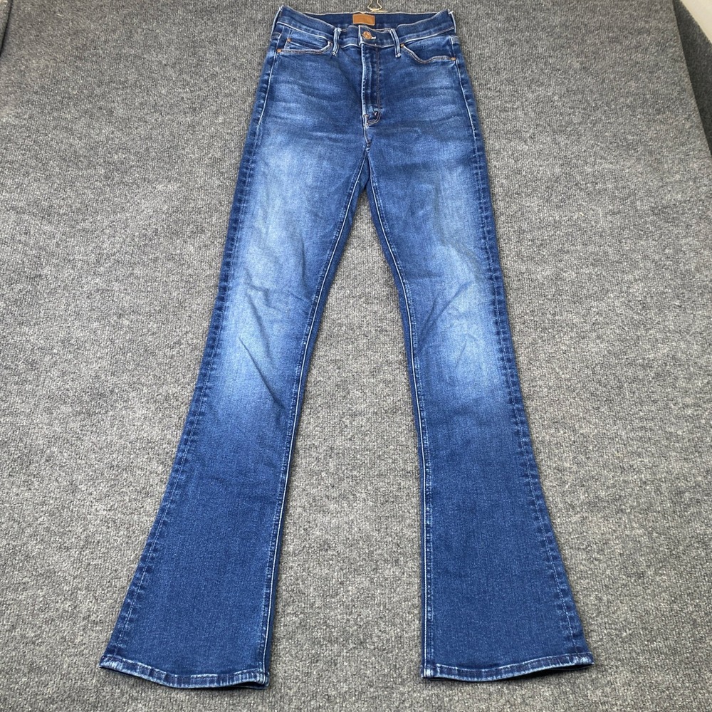 Mother High Waisted Runaway Jeans Change Is In The Air Blue Flare 1043-1098 27